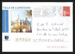 1322 France Entier Postal Stationery Prêt-à-Poster Repiquage Marianne Du 14 Juillet Ville De Capestang - PAP : Su Commissione Privata TSC E Sovrastampe Semi-ufficiali