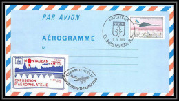 1392 France Entier Postal Stationery Aérogramme Concorde 3f50 Oblitéré Exposition De Montauban 1985 Aerophilatelie Tb - Aerogramme