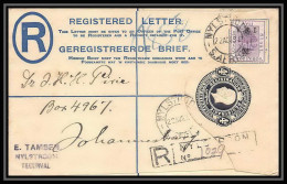 1714/ Vrij État Libre D'Orange Entier Stationery Enveloppe (cover) Registered Pour Johannesburg  - Orange Free State (1868-1909)