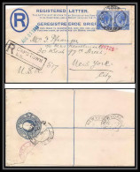 1725/ Afrique Du Sud (RSA) N°2 Complément Entier Stationery Enveloppe (cover) Registered Pour New York 1919  - Covers & Documents