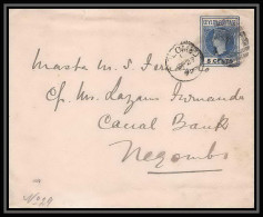 1839/ Ceylan (ceylon) Entier Stationery Enveloppe (cover) N°30 1895 - Ceylon (...-1947)