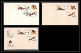 2167/ Allemagne (germany DDR) Lot De 3 Entiers Stationery Enveloppe (cover) Wwwf Animaux Animals 1987 - Covers - Mint