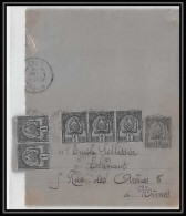 2366/ Tunisie (tunisia) Entier Stationery Carte Lettre Letter Card 10 Noir + Complémént Pour Nimes Gard France 1879 - Lettres & Documents