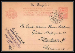 2498/ Lettonie (Latvia) Entier Stationery Carte Postale (postcard) N°10 RIGA Denmark) 1934 Zoo Institut - Lettonie