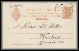 2617/ Espagne (spain) Entier Stationery Carte Postale (postcard) N°49 Pour Madrid 1919 + Complément - 1850-1931