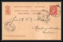 2959/ Luxembourg (luxemburg) Entier Stationery Carte Postale N°54 Pour Markneukirchen 1900 Allemagne (germany) - Ganzsachen