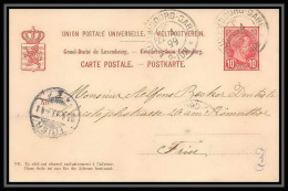 2958/ Luxembourg (luxemburg) Entier Stationery Carte Postale (postcard) N°54 Pour Frier 1899  - Ganzsachen