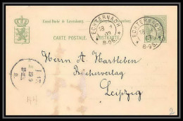 2964/ Luxembourg (luxemburg) Entier Stationery Carte Postale N°53 Echternach Pour Leipzig Allemagne (germany) 1903  - Postwaardestukken