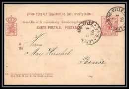 2985/ Luxembourg (luxemburg) Entier Stationery Carte Postale (postcard) N°44 Pour Bonn 1886 - Postwaardestukken