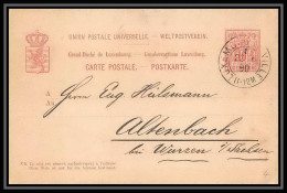 2986/ Luxembourg (luxemburg) Entier Stationery Carte Postale (postcard) N°44 Pour Altenbach Allemagne (germany) 1890 - Postwaardestukken
