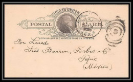 3261/ USA Entier Stationery Carte Postale (postcard) N°8 Pour Guanajuato Mexico 1889 - ...-1900