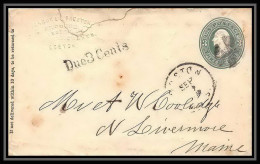 3295/ USA Entier Stationery Enveloppe (cover) 1902 Taxee Postage Due 3 Cents  - 1901-20