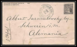 3501/ Salvador Entier Stationery Enveloppe (cover) N°44 Pour Schwerin 1897  - Salvador