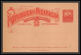 3595/ Nicaragua Entier Stationery Carte Postale (postcard) N°28 Neuf (mint) 1895 Tb - Nicaragua
