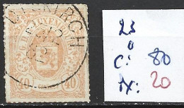 LUXEMBOURG 23 Oblitéré Côte 80 € - 1859-1880 Wapenschild