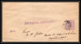 4079/ Argentine (Argentina) Entier Stationery Bande Pour Journal Newspapers Wrapper N°10 Pour Montevideo 1890 - Enteros Postales