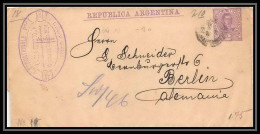 4082/ Argentine (Argentina) Entier Stationery Bande Journal Newspapers Wrapper N°10 Berlin Allemagne Germany 1890 - Entiers Postaux