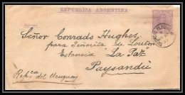 4081/ Argentine (Argentina) Entier Stationery Bande Pour Journal Newspapers Wrapper N°10 Pour Uruguay Paysandu 1892 - Entiers Postaux