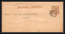 4209/ Argentine (Argentina) Entier Stationery Bande Pour Journal Newspapers Wrapper N°8 1889 - Ganzsachen