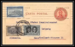 4224/ Argentine (Argentina) Entier Stationery Carte Lettre Letter Card N°22 + Complément Pour Leipzig Allemagne (germany - Interi Postali