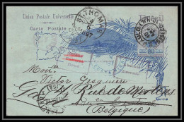 4516 80c St Thomas 1897 Must See Ttb Carte Postale Bresil (brazil) Belgique (Belgium) Entier Postal Stationery - Entiers Postaux