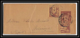 4734 2c Sage + Complement Affranchissement Bedarieux Herault 1901 Bande Journal France Entier Postal Stationery - Newspaper Bands