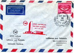 ETATS-UNIS -- Enveloppe -- United Nations New York 29.10.1965 Pour HAMBOURG ( Allemagne ) - Storia Postale