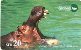 Switzerland: Prepaid GlobalOne - Funny Animals 1 - Switzerland