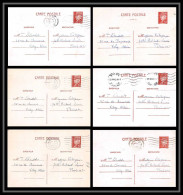 5043 Lot De 6 Cartes Interzone Vichy Zone Occupee Guerre 1941/1942 Entier Postal Stationery - 1941-42 Pétain