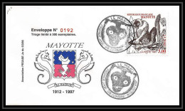 5203/ Pegase Tirage Numerote 192/300 Y&t 46 Maki Mayotte 1997 Fdc Premier Jour Lettre Cover - Covers & Documents