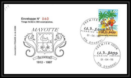 5209/ Pegase Tirage Numerote 60/300 Y&t 54 Planning Familial Mayotte 1998 Fdc Premier Jour Lettre Cover - Cartas & Documentos