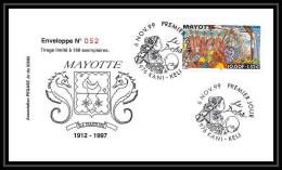 5213/ Pegase Tirage Numerote 52/300 Y&t Pa N 4 Le Deba Mayotte 1999 Fdc Premier Jour Lettre Cover - Brieven En Documenten