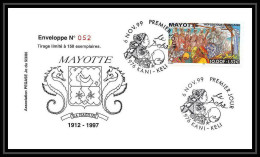 5213/ Pegase Tirage Numerote 52/300 Y&t Pa N 4 Le Deba Mayotte 1999 Fdc Premier Jour Lettre Cover - Cartas & Documentos