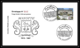 5214/ Pegase Tirage Numerote 60/300 Y&t 76a Prefecture De Dzoudzi Mayotte 1999 Fdc Premier Jour Lettre Cover - Lettres & Documents