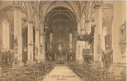 ZELE  BINNENZICHT DER KERK           2 SCANS - Zele