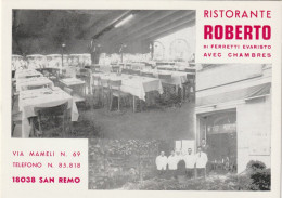 Ristorante ROBERTO Via Mameli SAN REMO - Italie -(Ligurie)  10,5x15 - - Ristoranti