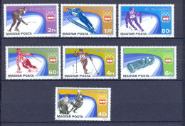 024 Hongrie (Hungary) MNH ** N° 2472 / 2478 Jeux Olympiques (olympic Games) Innsbruck 76 - Inverno1976: Innsbruck