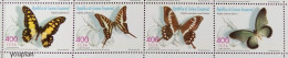 Equatorial Guinea 2002, Butterflies, MNH Stamps Strip - Guinea Ecuatorial