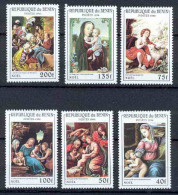 Bénin ** MNH 023 Michel N° 792/797 Noël Christmas Paintings  - Religión