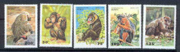 Bénin ** MNH 043 Michel N° 638/642 Singes (monkeys) Série Complète  - Singes