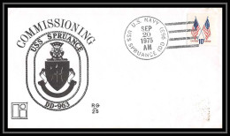 450 USA 1975 Us Navy USS Spruance (DD-963) Lettre Navale Cover Bateau Sip Boat  - Covers & Documents