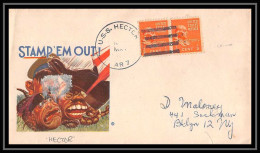 470 USA Us Navy USS Hector (AR-7) Lettre Navale Cover Bateau Sip Boat  - Brieven En Documenten