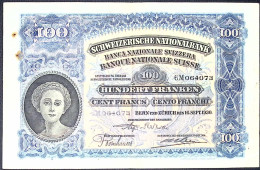 SUISSE/SWITZERLAND * 100 Francs * Faucheur * 16/09/1930 * Etat/Grade TTB/VF - Suisse