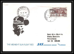 0106 Lettre Aviation (Airmail Cover Luftpost) Suède (Sweden) Premier Vol 1972 Stockholm KIRUNA - Briefe U. Dokumente