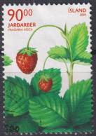 2005 Island > 1944-... Republik ° Mi:IS 1107, Sn:IS 1055, Yt:IS 1035,Wild Berries I - Fragaria Vesca, Woodland Strawbery - Usati