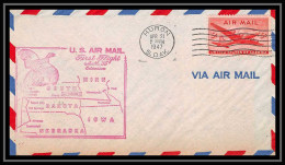 0967 Lettre USA Aviation Premier Vol Airmail Cover First Flight Aeroplane 1947 Huron, South Dakota AM 35 - 2c. 1941-1960 Briefe U. Dokumente