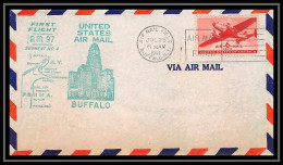 0970 Lettre USA Aviation Premier Vol Airmail Cover First Flight Aeroplane 1949 Buffalo (New York) AM 97 - 2c. 1941-1960 Briefe U. Dokumente