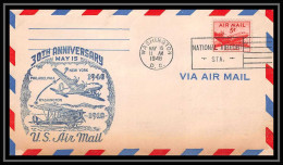 0972 Lettre USA Aviation Premier Vol Airmail Cover First Flight Aeroplane 15/5/1948 30th Anniversary Washington - 2c. 1941-1960 Briefe U. Dokumente
