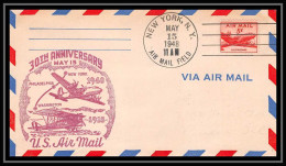 0972b Lettre USA Aviation Premier Vol Airmail Cover First Flight Aeroplane 15/5/1948 30th Anniversary New York - 2c. 1941-1960 Briefe U. Dokumente