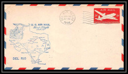 0978 Lettre USA Aviation Premier Vol Airmail Cover First Flight Aeroplane 1948 Del Rio, Texas Am 82 - 2c. 1941-1960 Briefe U. Dokumente